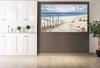 Amazon.com: Yihui Arts Beach Canvas Wall Arts with Textured